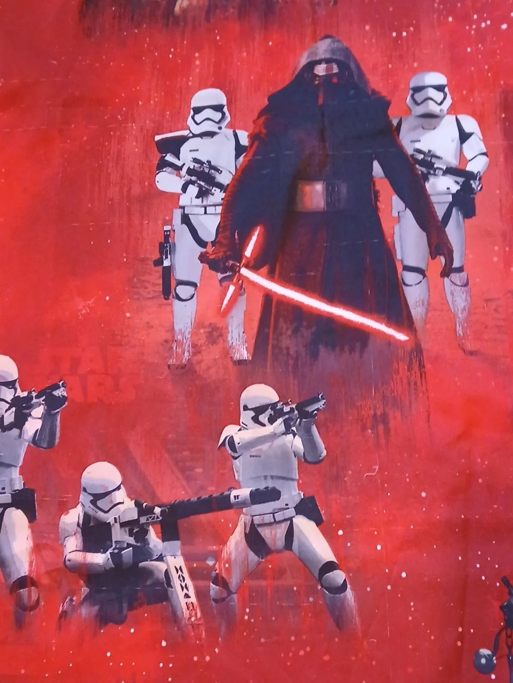 Star Wars Red Force Awakens Twin Size Flat Sheet Kylo Ren